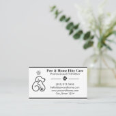 Minimalist Pet Sitter Business Card | Professional 名刺 (スタンド正面)