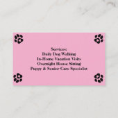 Minimalist Pet Sitter Business Card | Professional 名刺 (裏面)