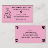 Minimalist Pet Sitter Business Card | Professional 名刺 (正面/裏面)