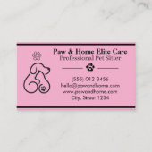 Minimalist Pet Sitter Business Card | Professional 名刺 (正面)