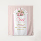 Minimalist petals and prosecco backdrop blush tone タペストリー (正面)