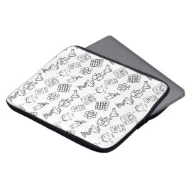 Minimalist Pharmacy Icon Pattern Laptop Sleeve ラップトップスリーブ