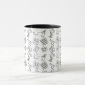 Minimalist Pharmacy Icon Pattern Two-Tone Mug マグカップ (中央)
