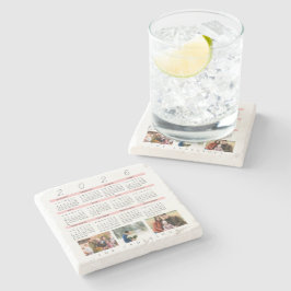 Minimalist Photo 2026 Yearly Calendar Keepsake ストーンコースター