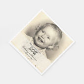 Minimalist Photo 60th Birthday スタンダードランチョンナプキン (角)