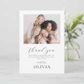 Minimalist Photo Bridal Shower Thank You Card 招待状 (スタンド正面)