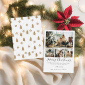 Minimalist Photo Christmas Card Template シーズンカード