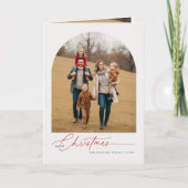Minimalist Photo Christmas Folded Greeting Card カード (正面)