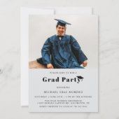 Minimalist Photo Collage Class of 2026 Grad Party  招待状 (裏面)