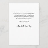 Minimalist Photo Collage Happy Mother's Day  カード (裏面)