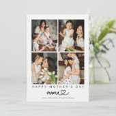 Minimalist Photo Collage Happy Mother's Day  カード (スタンド正面)