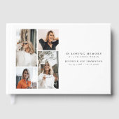 Minimalist Photo Collage In Loving Memory ゲストブック (正面)