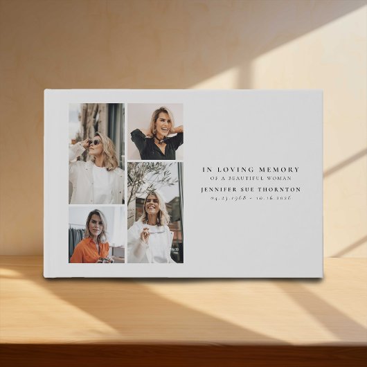 Minimalist Photo Collage In Loving Memory ゲストブック