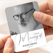 Minimalist Photo Elegant Funeral Memorial Favor マグネット