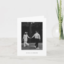 Minimalist Photo Folded Wedding 招待状
