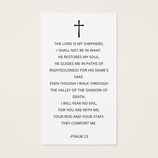 Minimalist Photo Funeral Memorial Prayer Cards (裏面)