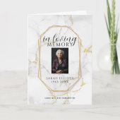 Minimalist Photo Funeral Order of Service Folded  プログラム (正面)