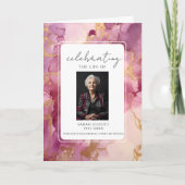 Minimalist Photo Funeral Order of Service Folded  プログラム (正面)