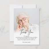 Minimalist Photo Funeral Sympathy  サンキューカード (正面)