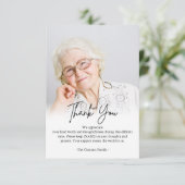 Minimalist Photo Funeral Sympathy  サンキューカード (スタンド正面)