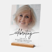 Minimalist Photo Funeral Sympathy Memorial アクリルサイン (傾斜)