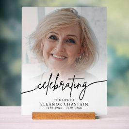 Minimalist Photo Funeral Sympathy Memorial アクリルサイン