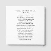 Minimalist Photo Funeral Sympathy Memorial ゲストブック (裏面)