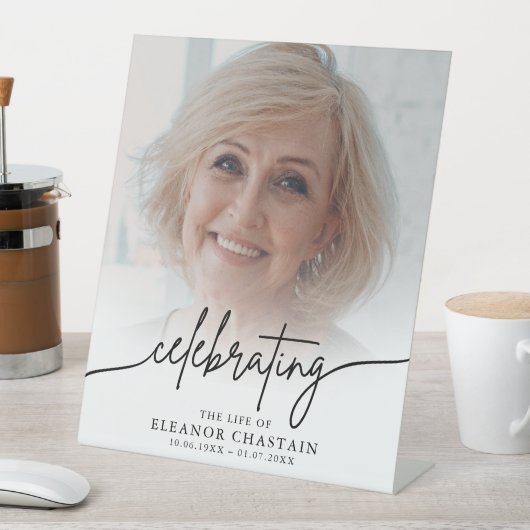 Minimalist Photo Funeral Sympathy Memorial 台座サイン (インサイチュ)