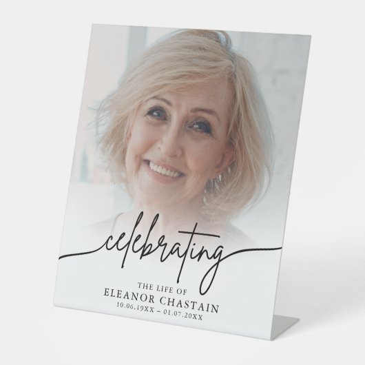 Minimalist Photo Funeral Sympathy Memorial 台座サイン (正面)