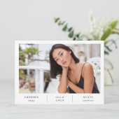 Minimalist Photo Graduation Announcement & Invite 招待状 (スタンド正面)