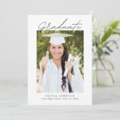 Minimalist Photo Graduation Party  招待状 (スタンド正面)