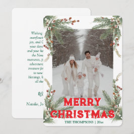 Minimalist Photo Merry Christmas シーズンカード