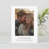 Minimalist Photo | Modern Wedding Announcement セーブザデート (スタンド正面)