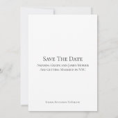 Minimalist Photo | Modern Wedding Announcement セーブザデート (裏面)