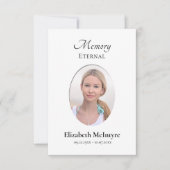 Minimalist Photo Orthodox Christian Memorial サンキューカード (正面)