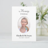 Minimalist Photo Orthodox Christian Memorial サンキューカード (スタンド正面)