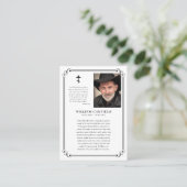 Minimalist Photo Orthodox Funeral Prayer Card      プレイスカード (スタンド正面)