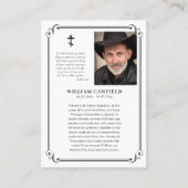 Minimalist Photo Orthodox Funeral Prayer Card      プレイスカード (正面)
