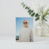 Minimalist Photo Orthodox Funeral Prayer Card プレイスカード (スタンド正面)