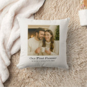 Minimalist Photo Personalized Text Keepsake クッション (ブランケット)