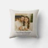 Minimalist Photo Personalized Text Keepsake クッション (裏面)