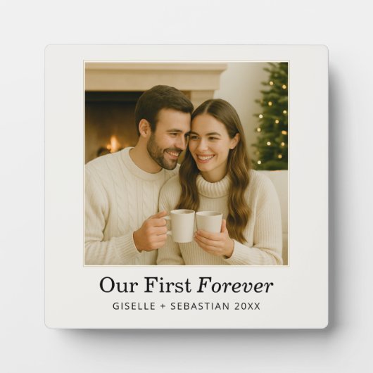 Minimalist Photo Personalized Text Keepsake フォトプラーク (正面)