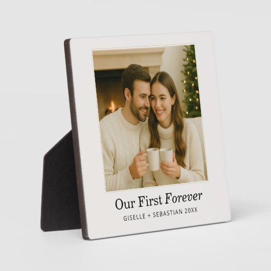 Minimalist Photo Personalized Text Keepsake フォトプラーク (正面)