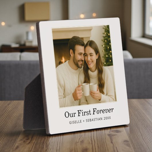 Minimalist Photo Personalized Text Keepsake フォトプラーク