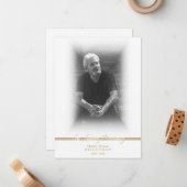 Minimalist Photo Remembrance Service Dear Ones ノートカード (正面/裏面インサイチュ)