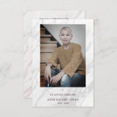 Minimalist Photo Remembrance Service Loved Ones 招待状 (正面/裏面)