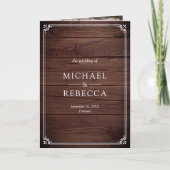 Minimalist Photo Rustic Barn Wood QR Code Wedding 招待状 (正面)
