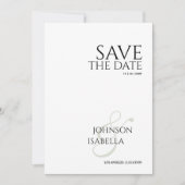 Minimalist Photo Save the Date Card 招待状 (正面)