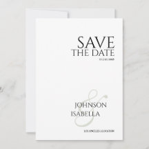 Minimalist Photo Save the Date Card