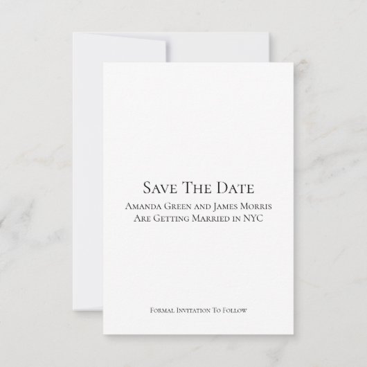 Minimalist Photo Wedding Announcement (裏面)